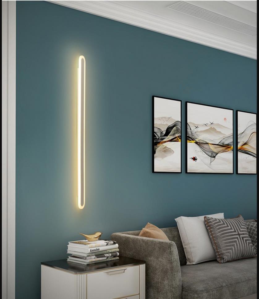 Elongated Bar Bedroom Flush Wall Sconce Acrylic 16"/23.5"/31.5" W LED Nordic Wall Lamp in Warm/White Light, Black/White Clearhalo 'Modern wall lights' 'Modern' 'Wall Lamps & Sconces' 'Wall Lights' Lighting' 1900388