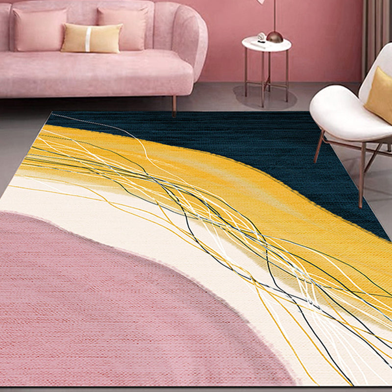 Novelty Style Colorful Area Rug with Color Block Design Pet Friendly Polyester Rugs for Room Clearhalo 'Area Rug' 'Rug' 1932717