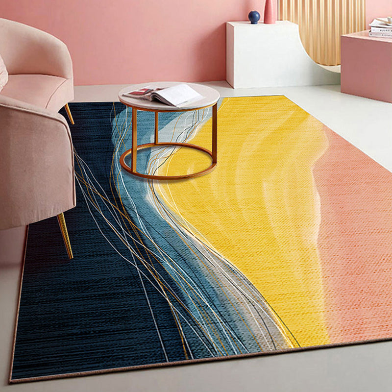 Novelty Style Colorful Area Rug with Color Block Design Pet Friendly Polyester Rugs for Room Clearhalo 'Area Rug' 'Rug' 1932716