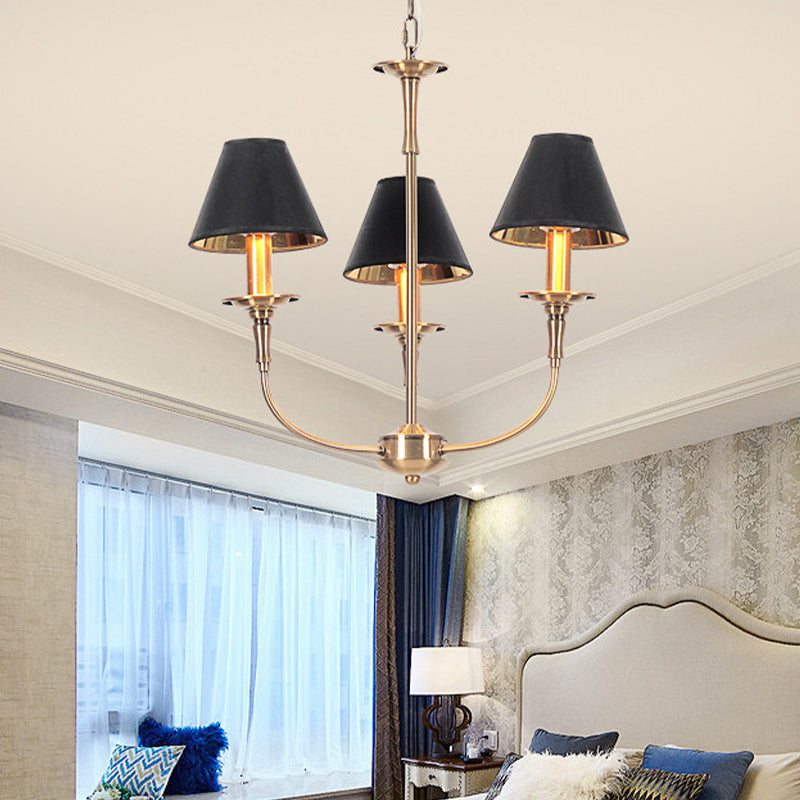 Revitalized Chandelier Pendant Contemporary 3/4/6 Heads Black-Gold Ceiling Light