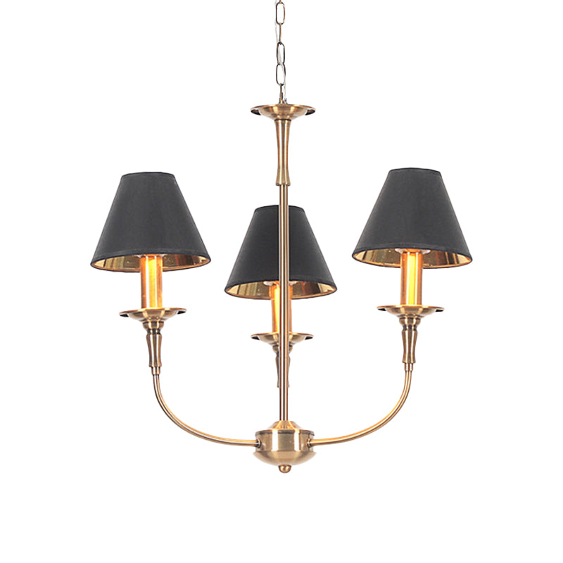 Revitalized Chandelier Pendant Contemporary 3/4/6 Heads Black-Gold Ceiling Light