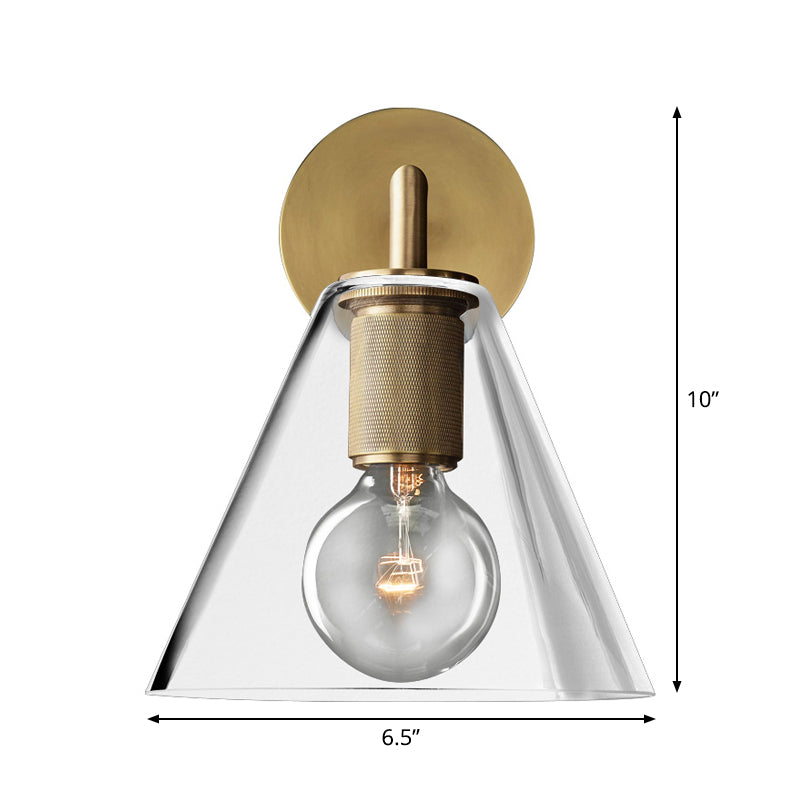 Taavita Armed Wall Light Lightweight Postmodern Metal/Clear Glass Wall Lamp with/without Plate/Ball/Cone Shade