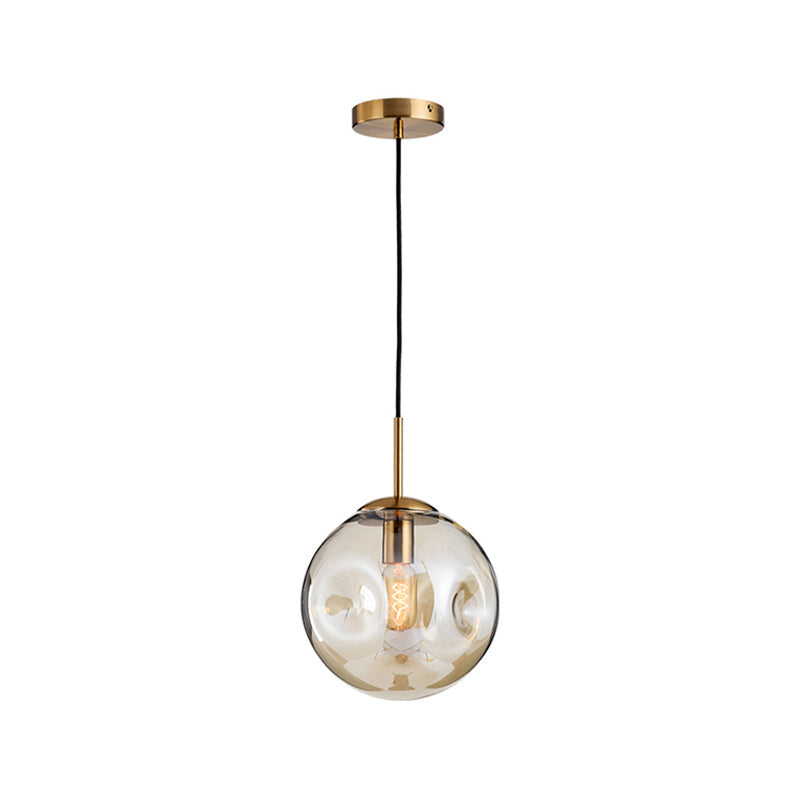 Modern Taavita Ball Ceiling Pendant Taavita/Smoke Gray Glass 1 Head Brass Hanging Light for Living Room