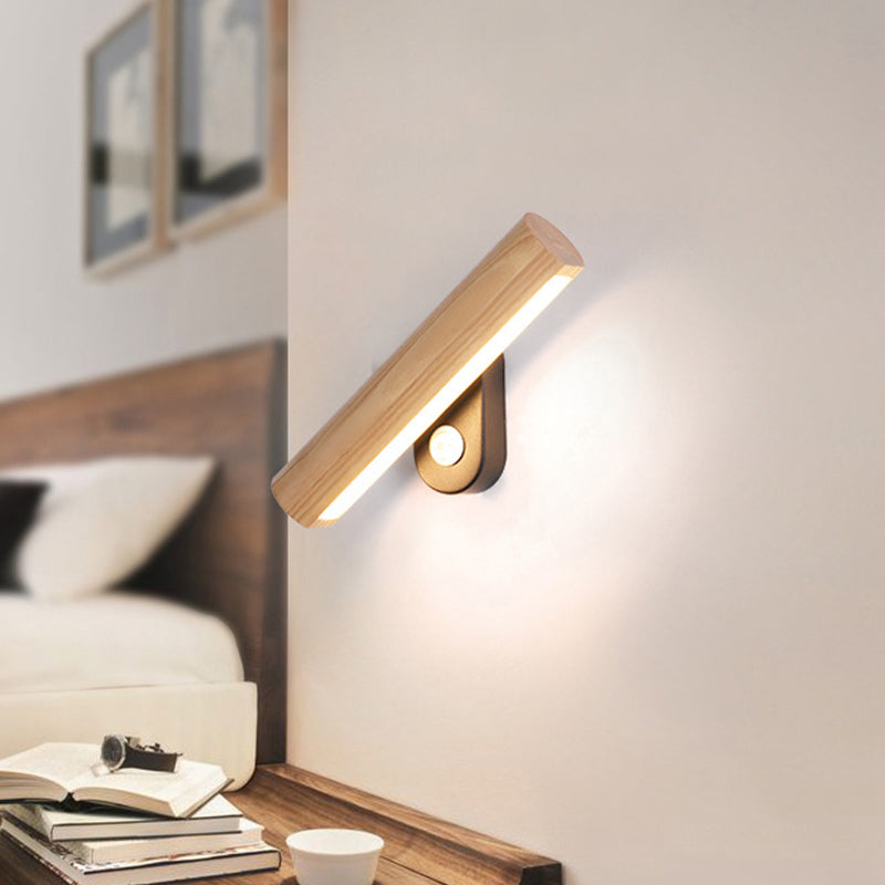 Rotatable Taavita Night Wall Mount in Light Wood 8.5"/12.5" Wide LED Lamp with Warm/White Light