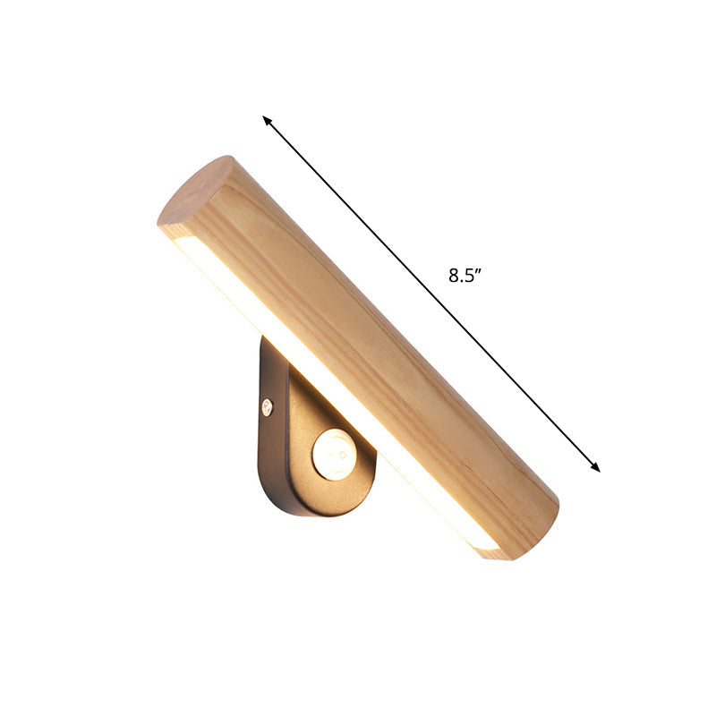 Rotatable Taavita Night Wall Mount in Light Wood 8.5"/12.5" Wide LED Lamp with Warm/White Light