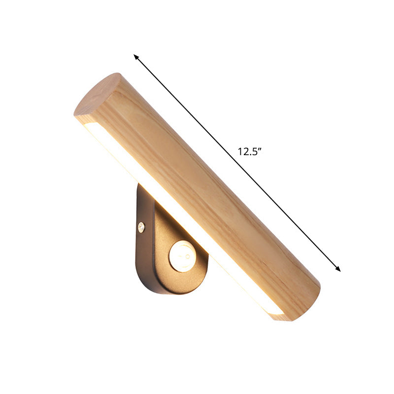 Rotatable Taavita Night Wall Mount in Light Wood 8.5"/12.5" Wide LED Lamp with Warm/White Light