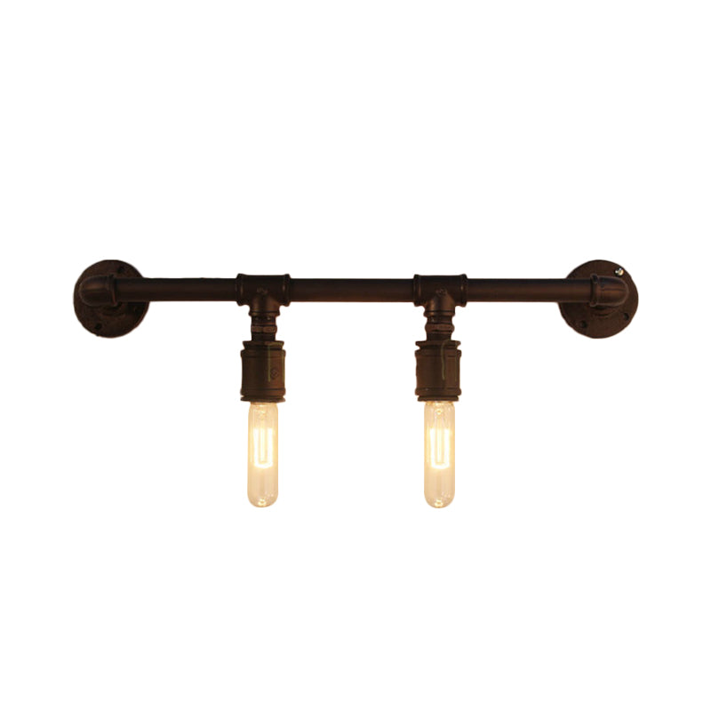 Taavita Black Wall Light with Straight Tube, 2/4/6 Lamps, Industrial Wall Sconce for Living Room