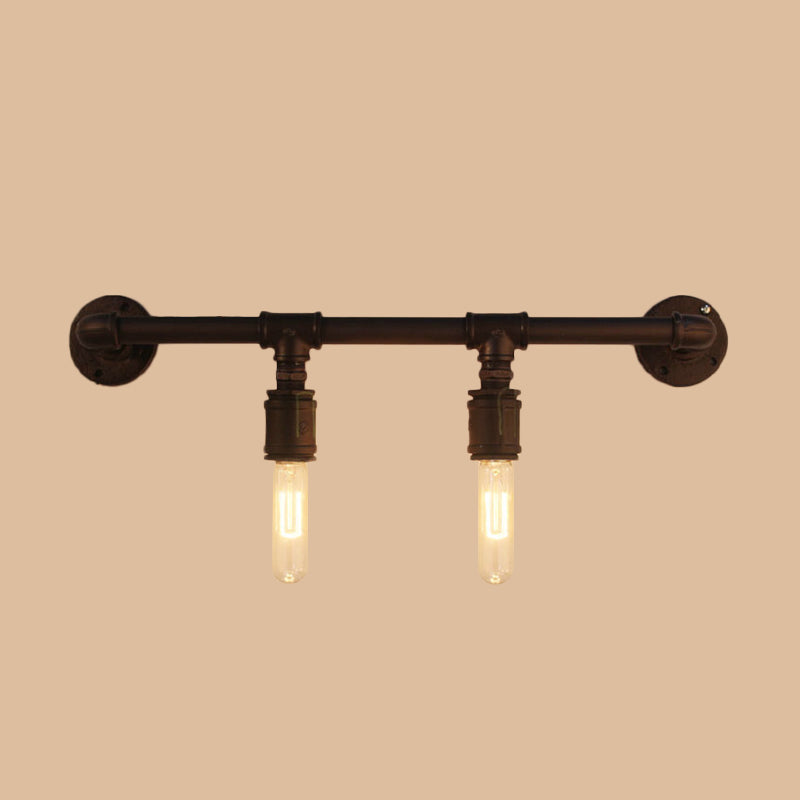 Taavita Black Wall Light with Straight Tube, 2/4/6 Lamps, Industrial Wall Sconce for Living Room