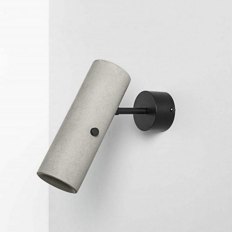 Minimalist LED Wall Lamp in Gray with Swivel Joint – Taavita Wall Light made of Cement