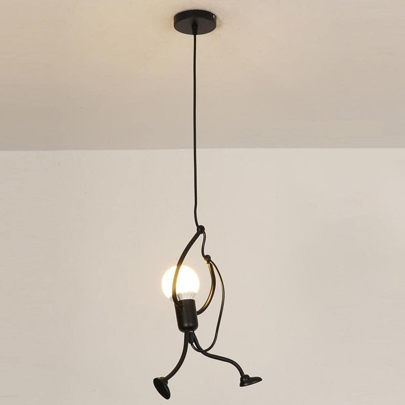 Taavita Hanging Ceiling Light Artistic Metallic 1/3 Head Bedroom Pendant in Black