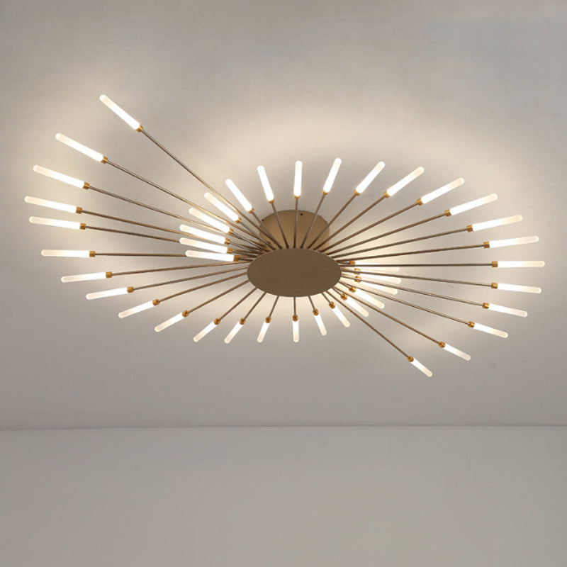 Contemporary Taavita Burst Ceiling Light 18.12.28 Lights Acrylic - LED - LED Semi Bush Mounded Lamp for Bedroom