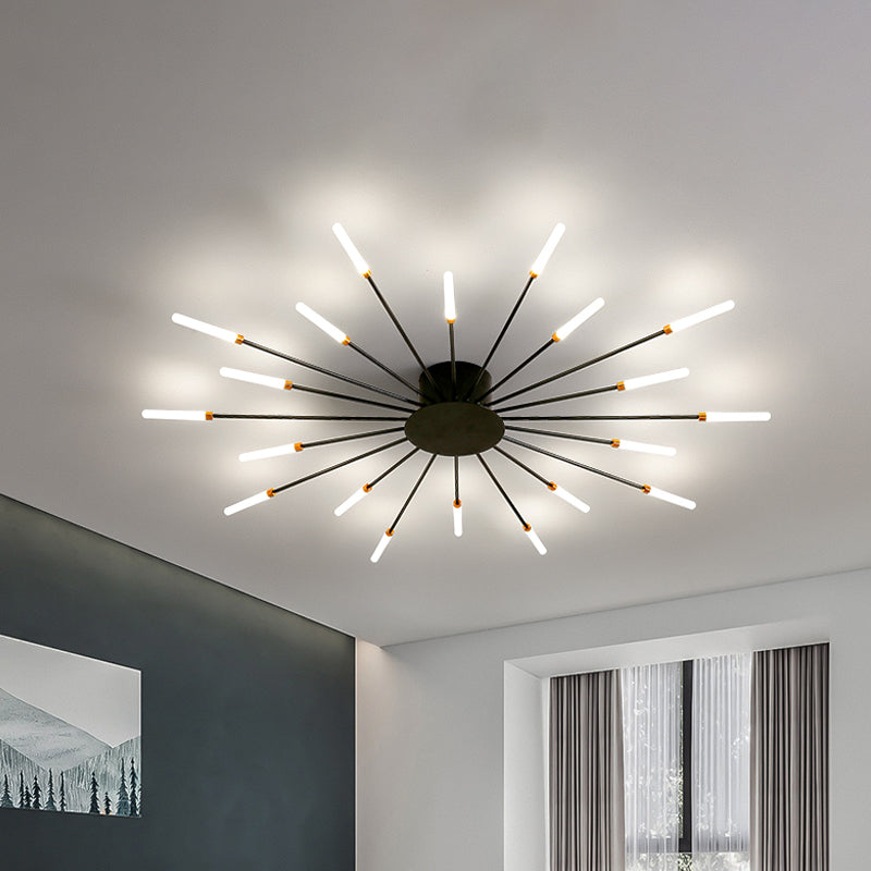 Contemporary Taavita Burst Ceiling Light 18.12.28 Lights Acrylic - LED - LED Semi Bush Mounded Lamp for Bedroom