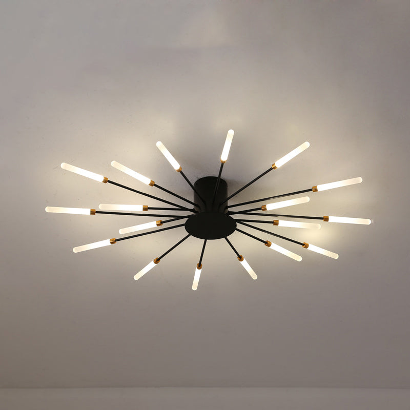 Contemporary Taavita Burst Ceiling Light 18.12.28 Lights Acrylic - LED - LED Semi Bush Mounded Lamp for Bedroom