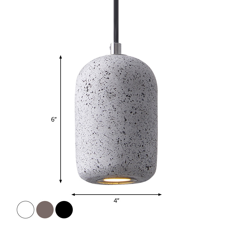 Taavita Dining Room Pendant Ceiling Lamp Black/Gray/White LED - Ceiling Hanging Light in Warm/White Light with Industrial Style and Cement Material, Including Bulb.