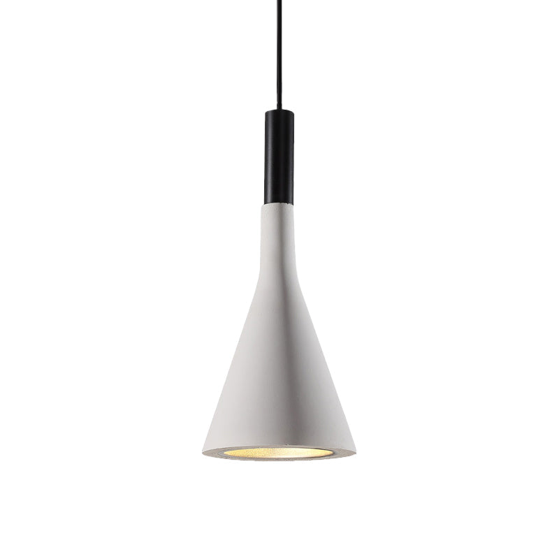 Taavita Funnel Pendant Light Nordic Cement 1 Head Hanging Lighting Dining Table