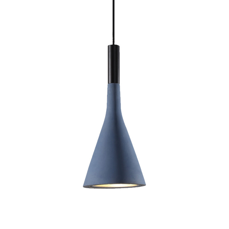 Taavita Funnel Pendant Light Nordic Cement 1 Head Hanging Lighting Dining Table