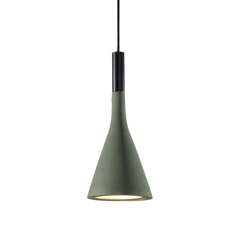 Taavita Funnel Pendant Light Nordic Cement 1 Head Hanging Lighting Dining Table