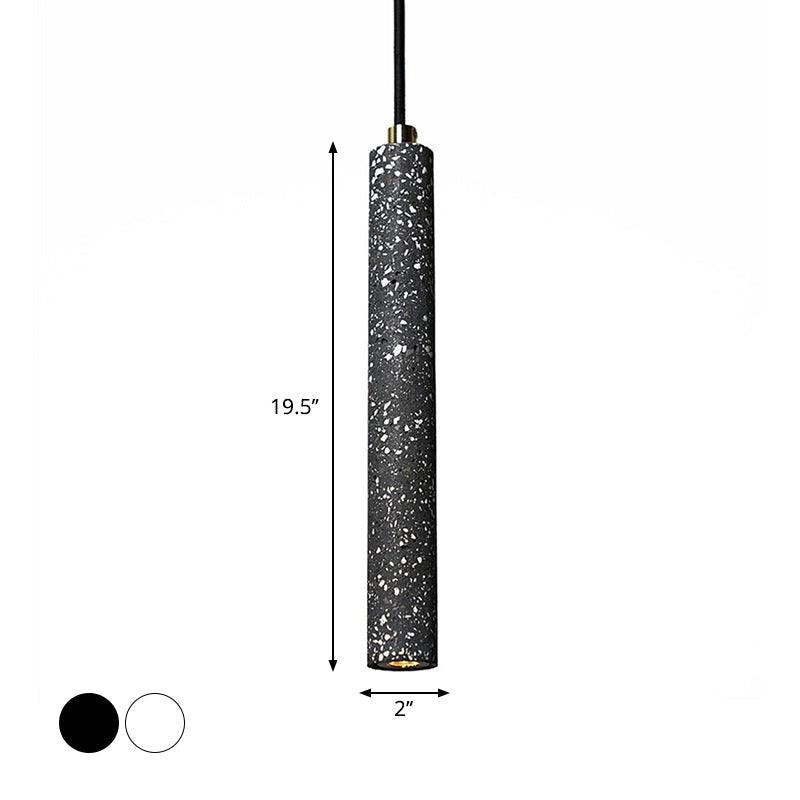 Taavita Flute Pendant Light Nordic 10"/19.5" High LED Bistro Pendant Light in Black/White