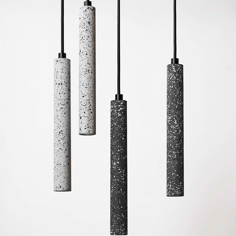 Taavita Flute Pendant Light Nordic 10"/19.5" High LED Bistro Pendant Light in Black/White