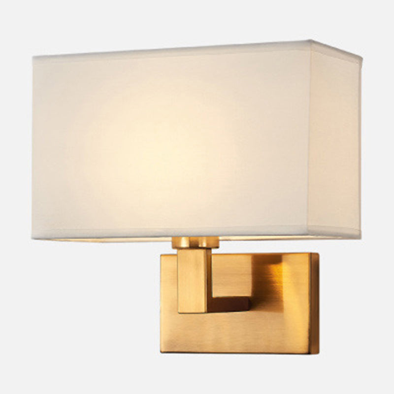 Taavita Quadrant Lamp 1-Light Night Reading Wall Light in White/Beige/Brown with Black/Gold Arm - Lamp Material for Modern Interiors