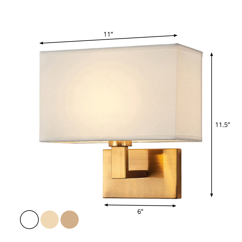 Taavita Quadrant Lamp 1-Light Night Reading Wall Light in White/Beige/Brown with Black/Gold Arm - Lamp Material for Modern Interiors