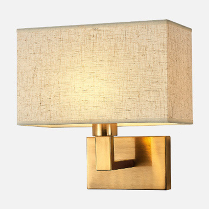 Taavita Quadrant Lamp 1-Light Night Reading Wall Light in White/Beige/Brown with Black/Gold Arm - Lamp Material for Modern Interiors