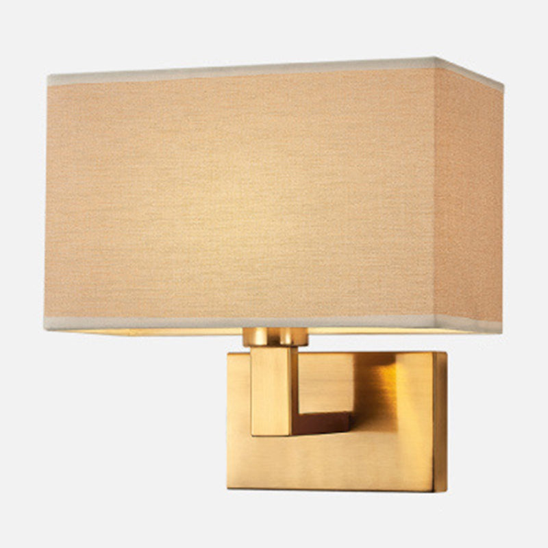 Taavita Quadrant Lamp 1-Light Night Reading Wall Light in White/Beige/Brown with Black/Gold Arm - Lamp Material for Modern Interiors