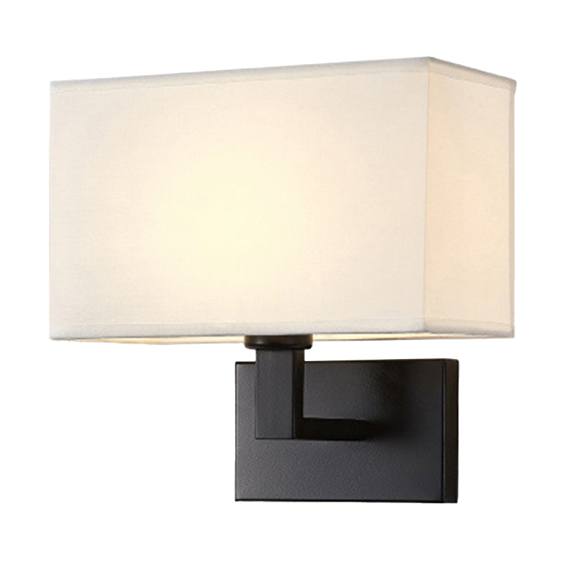 Taavita Quadrant Lamp 1-Light Night Reading Wall Light in White/Beige/Brown with Black/Gold Arm - Lamp Material for Modern Interiors