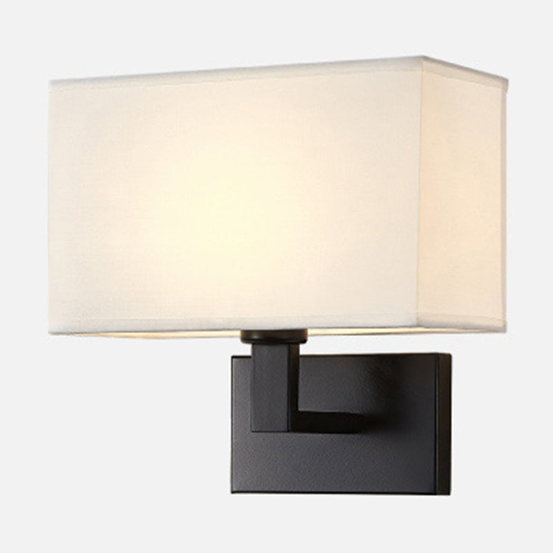 Taavita Quadrant Lamp 1-Light Night Reading Wall Light in White/Beige/Brown with Black/Gold Arm - Lamp Material for Modern Interiors