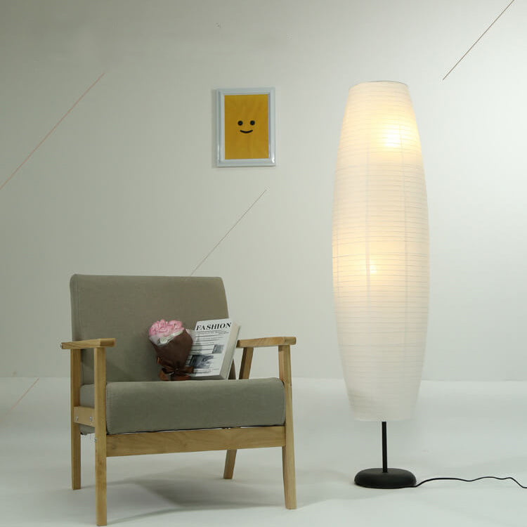 Taavita Minimalistic 2-Light Floor Lamp Made of Rice Paper