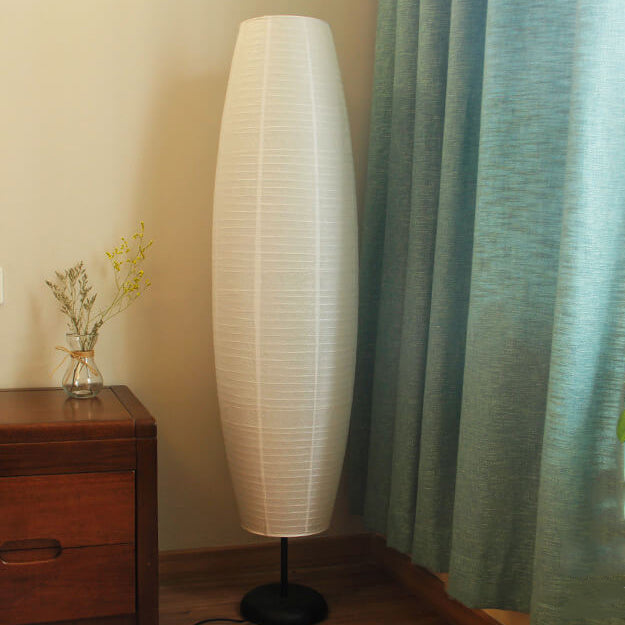 Taavita Minimalistic 2-Light Floor Lamp Made of Rice Paper