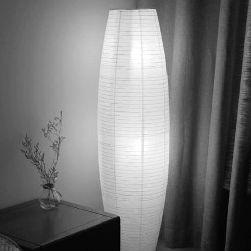 Taavita Minimalistic 2-Light Floor Lamp Made of Rice Paper