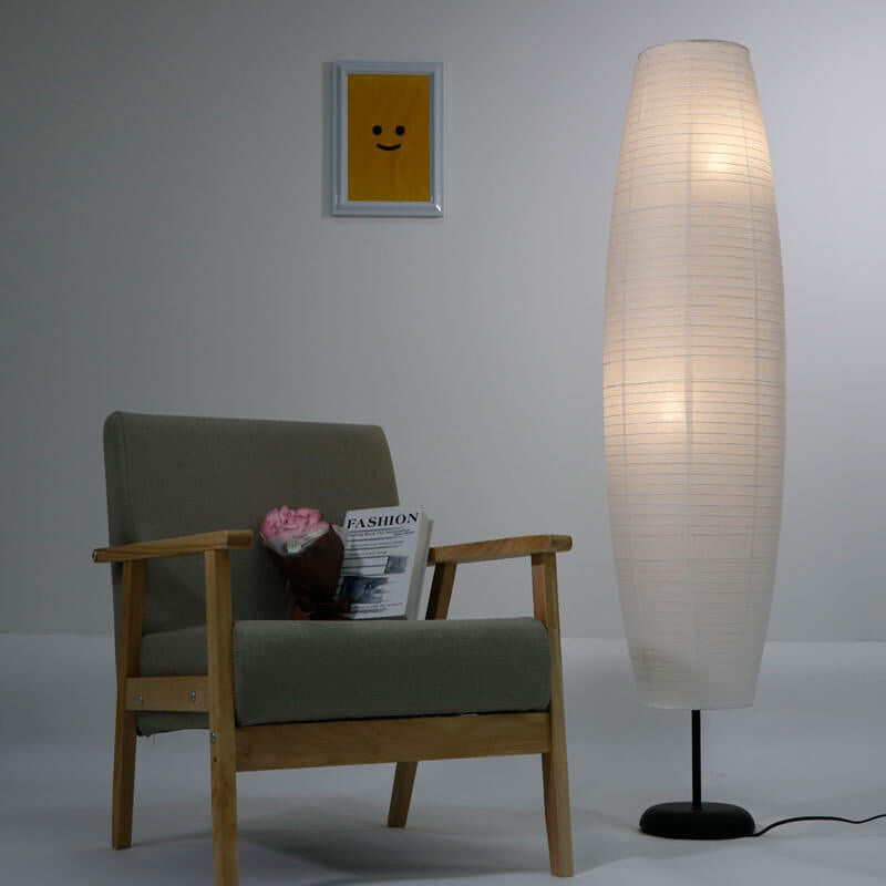 Taavita Minimalistic 2-Light Floor Lamp Made of Rice Paper