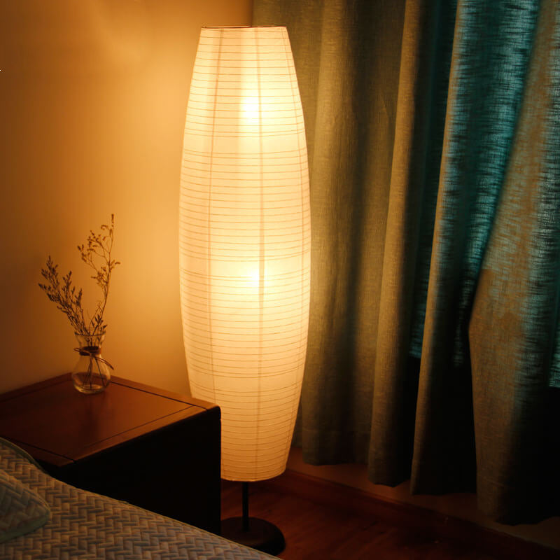 Taavita Minimalistic 2-Light Floor Lamp Made of Rice Paper