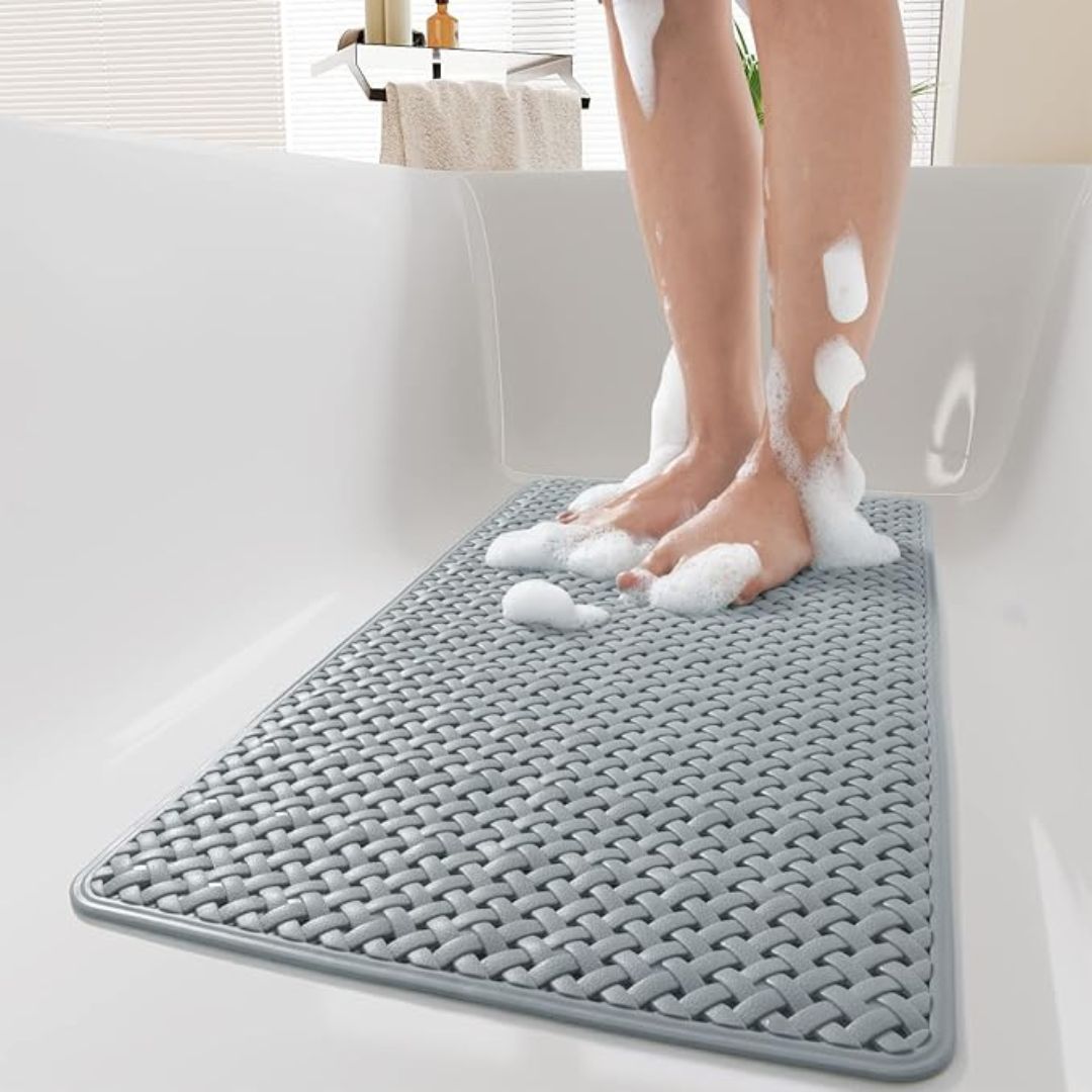 Taavita Non-Slip Bathtub Mat | Easy to Clean & Safe with Innovative Suction Cups