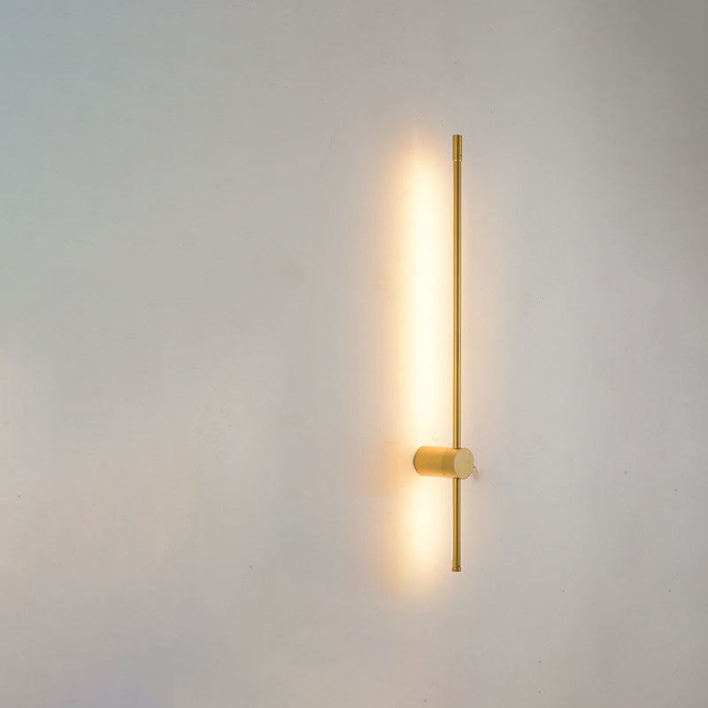 Modern Minimalist Aluminum LED Wall Light Lamp in Straight Line for Living Room