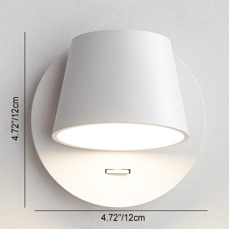 Taavita contemporary minimalist matte rotating aluminum LED reading wall lamp for bedroom