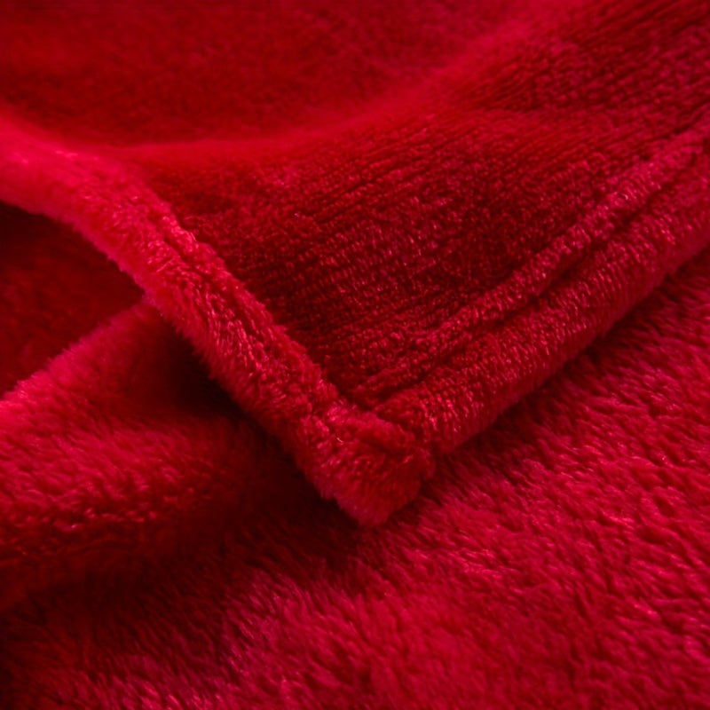 Taavita Flannel Blanket – Soft Red Blanket for Cozy Evenings