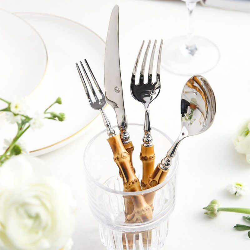 Taavita Eco-Friendly Natural Bamboo Cutlery Set