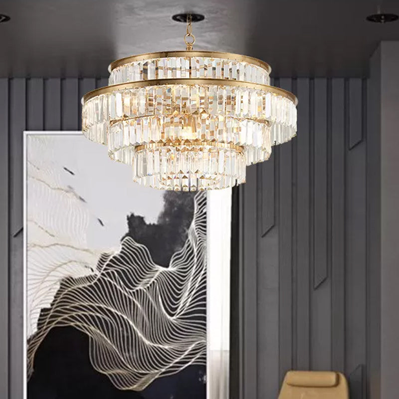 Taavita Prismatic Crystal Step Chandelier