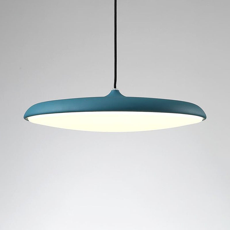 Metal Flying Saucer Pendulum Light Modernity 1 Bulb Pendant Lighting Fixture for Dining Room Blackish Green Clearhalo 'Ceiling Lights' 'Modern Pendants' 'Modern' 'Pendant Lights' 'Pendants' Lighting' 2011180