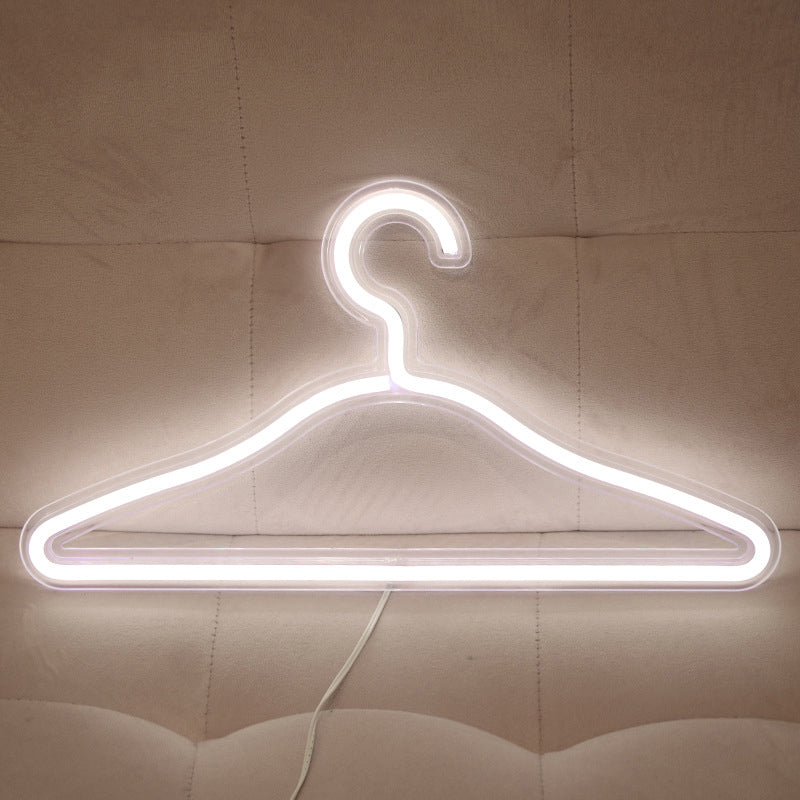 Coat Hanger Bedroom Nightstand Light Plastic USB LED Minimal Wall Hanging Night Lamp in White Clearhalo 'Night Lights' 'Wall Lights' Lighting' 2016823