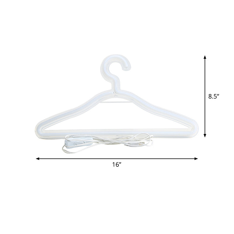 Coat Hanger Bedroom Nightstand Light Plastic USB LED Minimal Wall Hanging Night Lamp in White Clearhalo 'Night Lights' 'Wall Lights' Lighting' 2016824