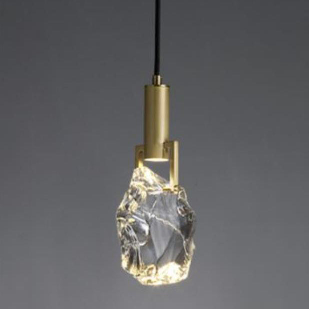 Modern, Minimalistic Ice Cube Crystal 1-Light Pendant Lamp