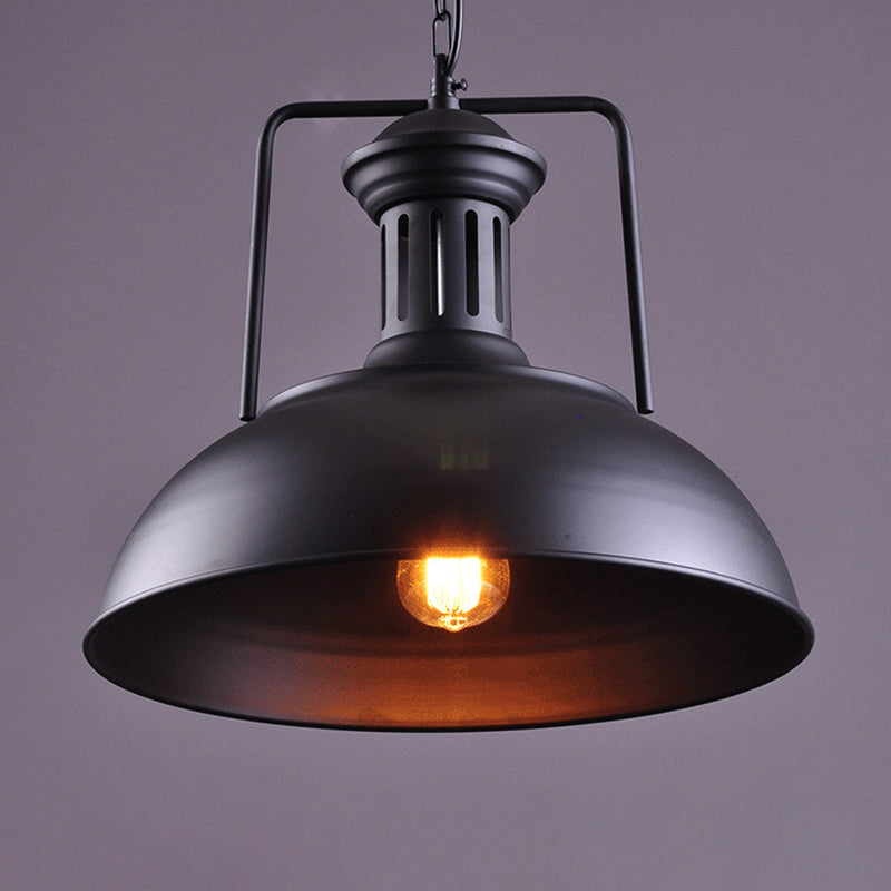 Taavita Black Barn Drop Lamp 1 Light Farmhouse Pendant Lighting Fixture with Vented Socket