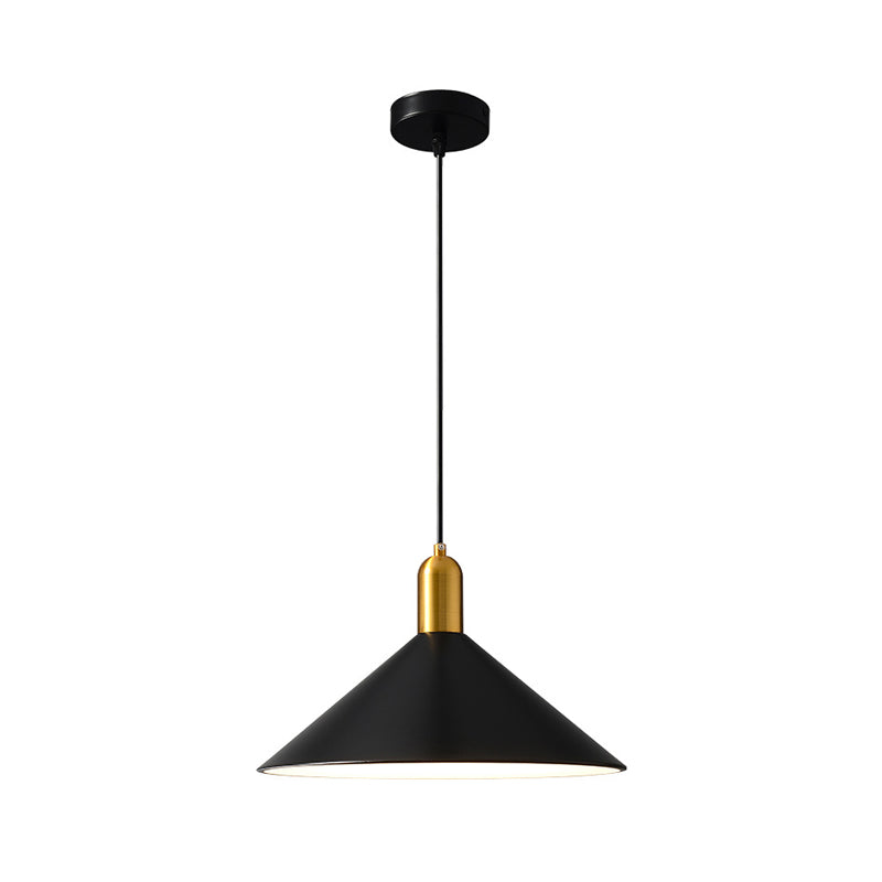 Taavita Conical Drop Lamp Industrial 1 Head Dining Room Pendant Lighting – Hanging, with Shade, LED, Black Gold White Gray