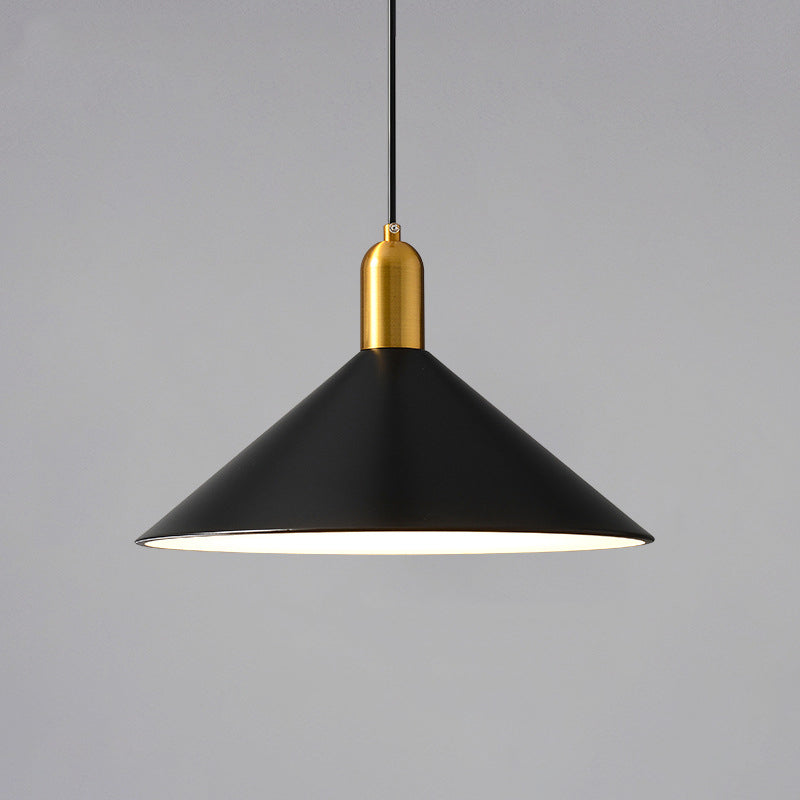 Taavita Conical Drop Lamp Industrial 1 Head Dining Room Pendant Lighting – Hanging, with Shade, LED, Black Gold White Gray