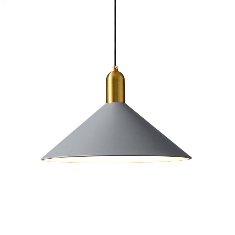 Taavita Conical Drop Lamp Industrial 1 Head Dining Room Pendant Lighting – Hanging, with Shade, LED, Black Gold White Gray