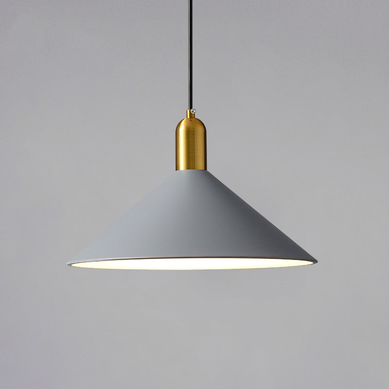 Taavita Conical Drop Lamp Industrial 1 Head Dining Room Pendant Lighting – Hanging, with Shade, LED, Black Gold White Gray