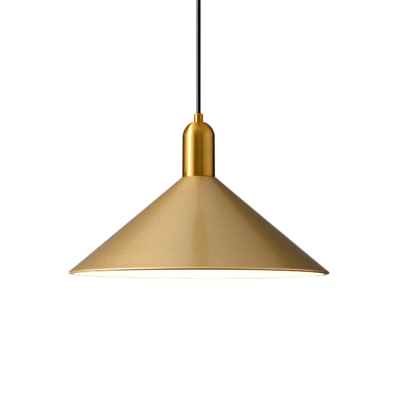 Taavita Conical Drop Lamp Industrial 1 Head Dining Room Pendant Lighting – Hanging, with Shade, LED, Black Gold White Gray